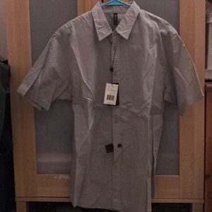 RVCA button down striped shirt size XL NWT